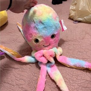 Rainbow Octopus Plush – Stuffed Animal